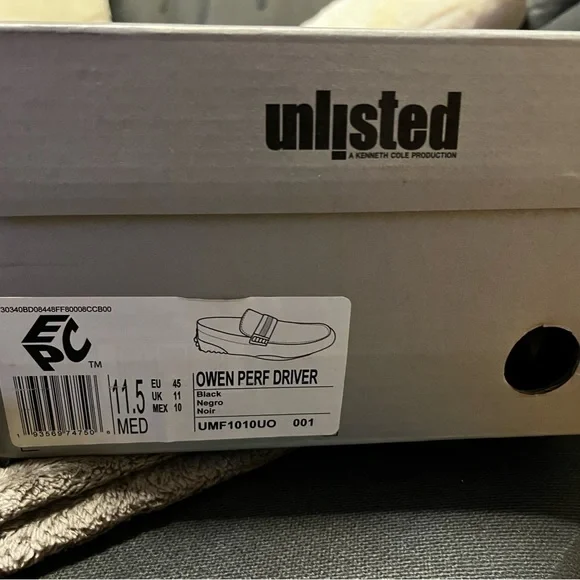 Unlisted Men’s Owen Preforated Driver Loafer Black size 11.5 - Picture 5 of 6